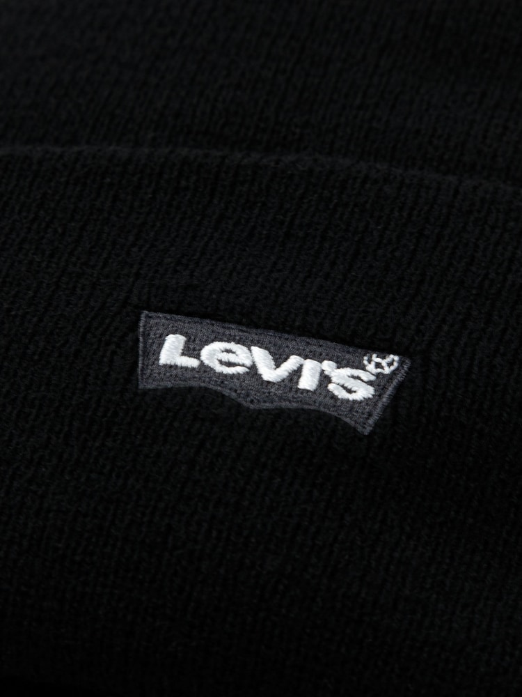 Levi's® Black Tonal Embroidered Beanie - Image 3 of 3