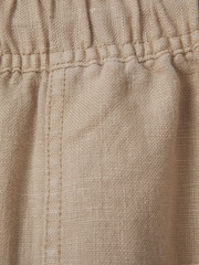 Reiss Sand Romie Drawstring Linen Trousers - Image 6 of 6