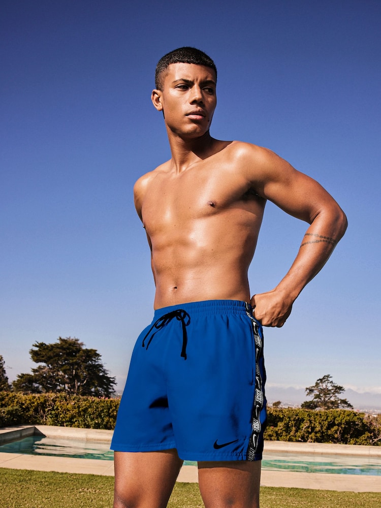 Nike Blue 5 Inch Essential Volley Swim Shorts - Image 1 of 8