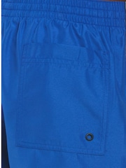 Nike Blue 5 Inch Black Logo Tape Volley Swim Shorts - Image 9 of 9