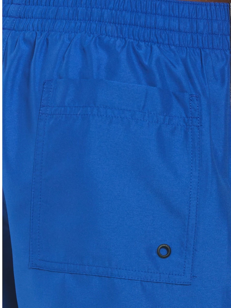 Nike Blue 5 Inch Black Logo Tape Volley Swim Shorts - Image 9 of 9