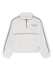 Levi's® White Half Zip Pullover Sweat Top - Image 1 of 4