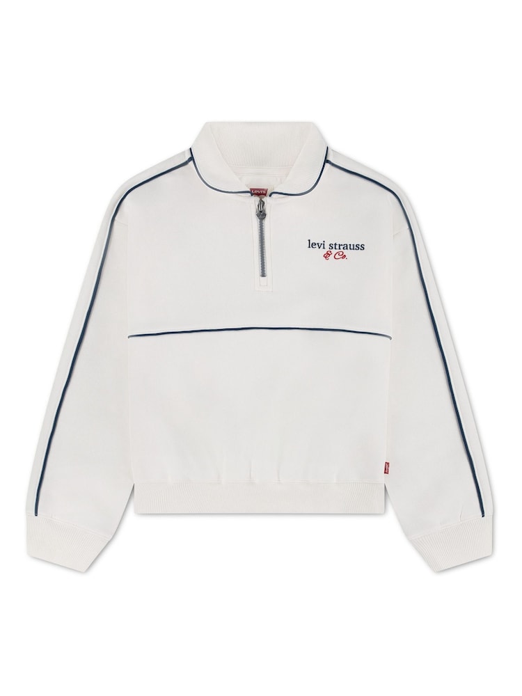 Levi's® White Half Zip Pullover Sweat Top - Image 1 of 4