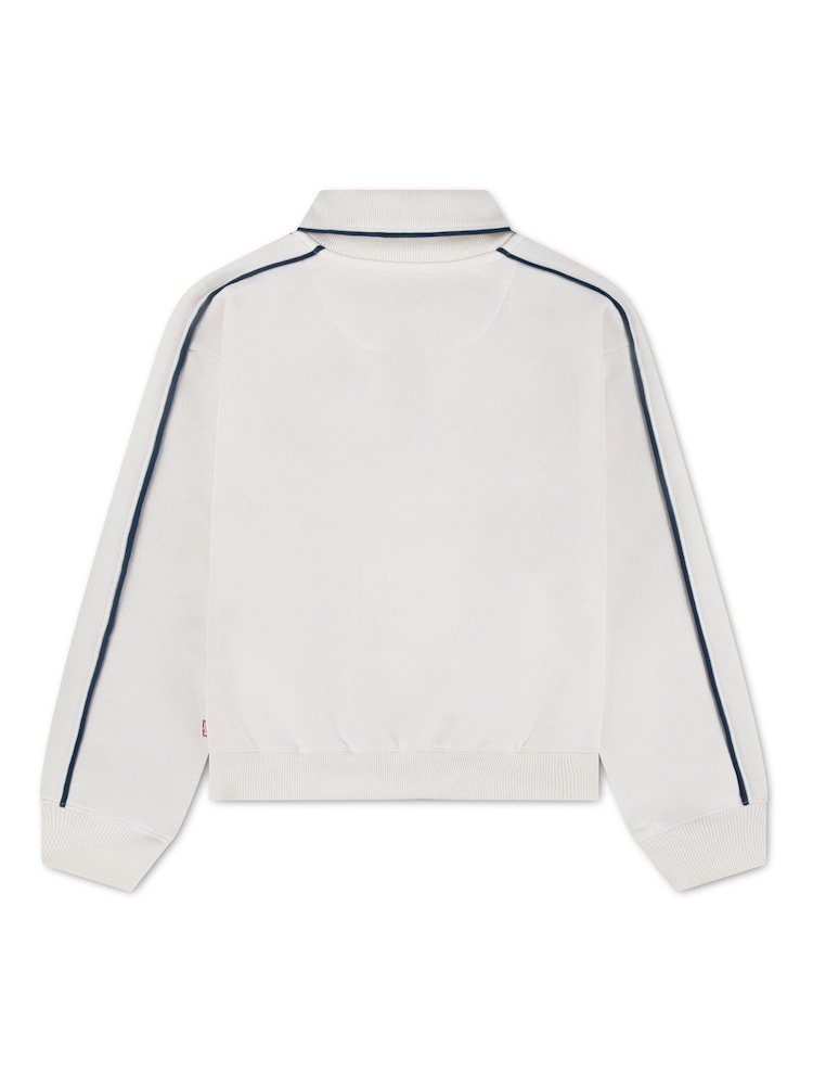 Levi's® White Half Zip Pullover Sweat Top - Image 2 of 4