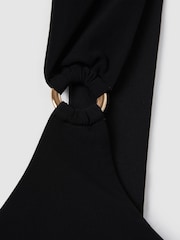 Reiss Black Chrissie Cross Front Cut-Out Swimsuit - Image 6 of 6