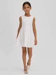 Vestido de encaje bordado de algodón Mabel de Reiss - Imagen 3 de 6