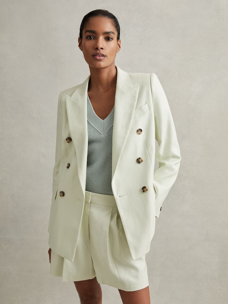 Reiss Dianna Zweireihiger Anzugblazer aus Leinenmix - Bild 1 von 6 Reiss Dianna Zweireihiger Anzugblazer aus Leinenmix - Bild 1 von 6