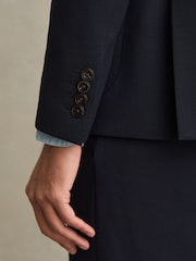 marine - Blazer de costume ajusté double boutonnage Reiss Belmont - Image 4 de 8
