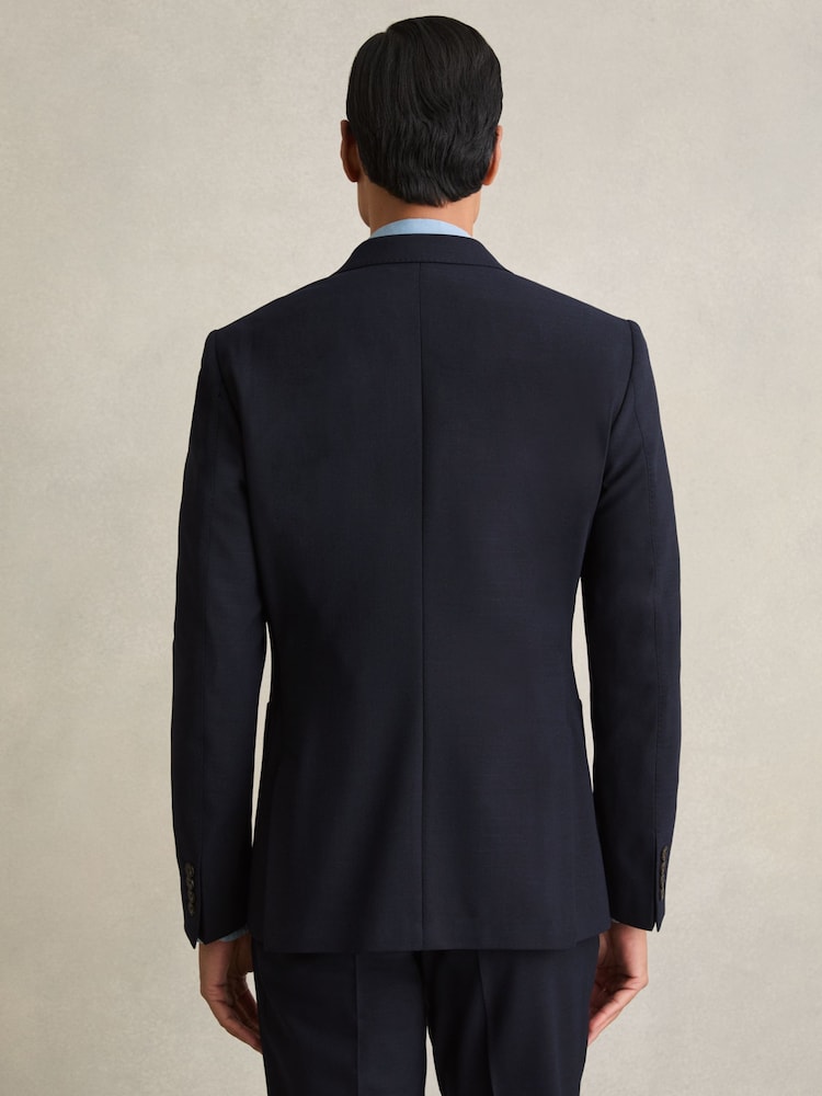 Marineblauw - Reiss Belmont slim fit colbert met dubbele rij knopen - Image 5 of 8