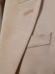 Reiss Gold Cole Satin Single Breasted Suit Blazer - Image 6 of 6