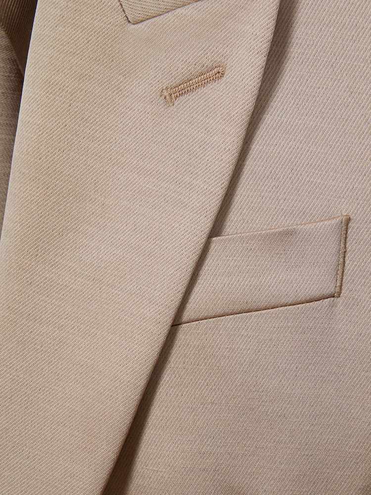 Reiss Gold Cole Satin Single Breasted Suit Blazer - Image 6 of 6