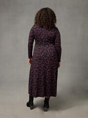 Live Unlimited Purple Jersey Wrap Dress - Image 2 of 4