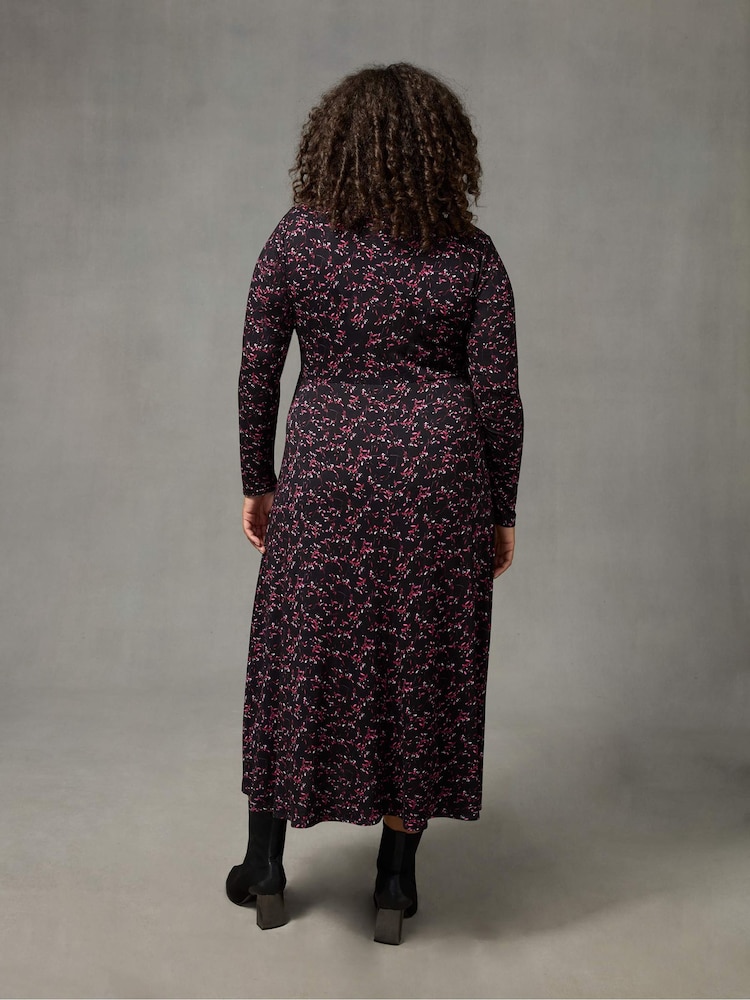 Live Unlimited Purple Jersey Wrap Dress - Image 2 of 4