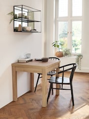 Natural Oak Effect 4 to 6 Seater Foldable Extending Dining Table - Image 2 of 3