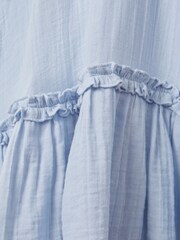 Reiss Blue Millie 13-14 yrs Seersucker Cotton Ruffle Dress - Image 7 of 7