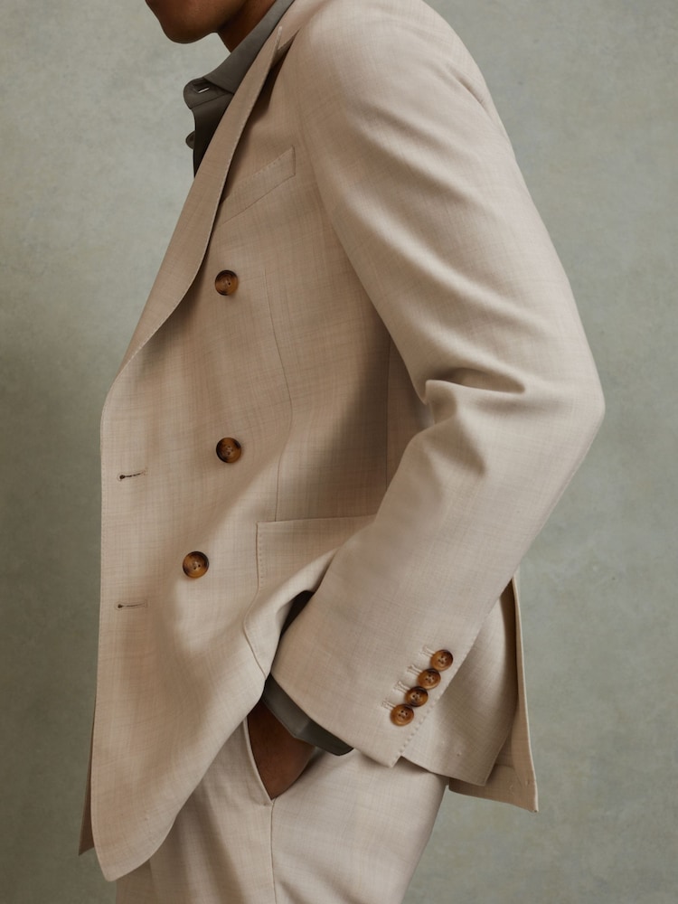 Pierre - Blazer de costume ajusté double boutonnage Reiss Belmont - Image 3 of 9