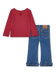 Levi's® Bodysuit and Ruffled Jeans Set 2 Piece - Larawan 2 ng 5