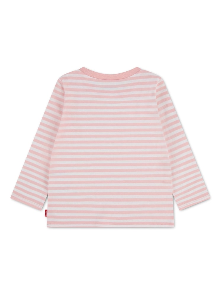 Levi's® Pink Striped Long Sleeve T-Shirt - Image 2 of 4 Levi's® Pink Striped Long Sleeve T-Shirt - Image 2 of 4