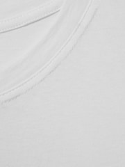 Reiss White Morgan Cotton Capped Sleeve T-Shirt - Image 6 of 6