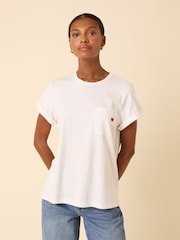 Nobodys Child White Embroidered Pocket T-Shirt - Image 2 of 5