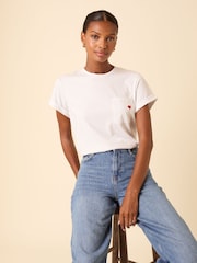 Nobodys Child White Embroidered Pocket T-Shirt - Image 4 of 5