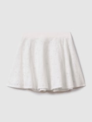 Reiss Ivory Nella 4-9 yrs Cotton Broderie Lace Skirt - Image 2 of 7