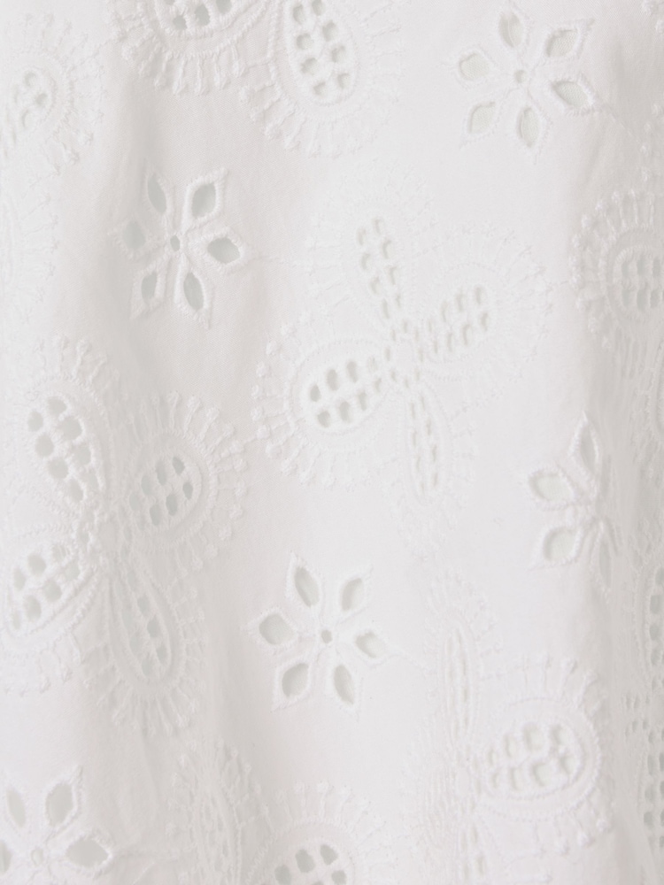 Reiss Ivory Nella 4-9 yrs Cotton Broderie Lace Skirt - Image 7 of 7