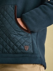 Joules Greenfield Navy Blue Full Zip Fleece Jacket - Image 4 of 7