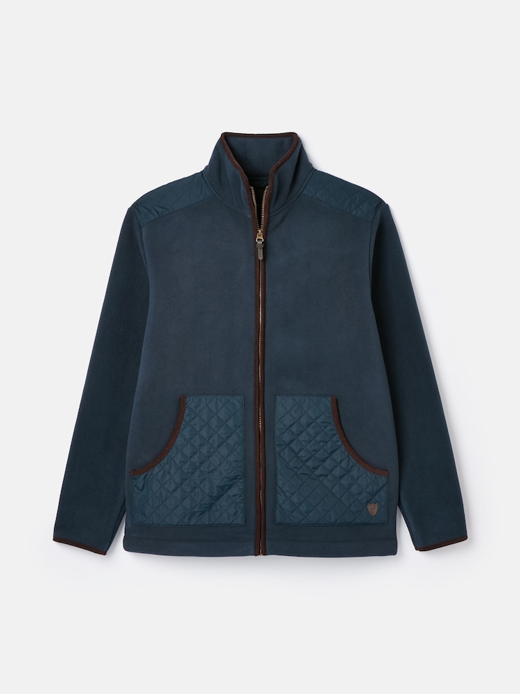 Joules Greenfield Navy Blue Full Zip Fleece Jacket - Image 7 of 7