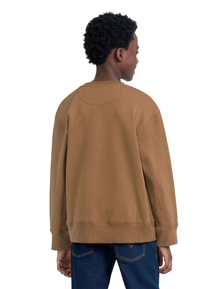 Levi's® Brown Vintage Collegiate Crew Neck Sweat Top - Image 2 of 4 Levi's® Brown Vintage Collegiate Crew Neck Sweat Top - Image 2 of 4