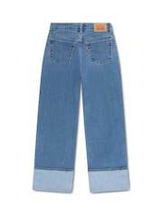 Levi's® Blue Wide Leg Roll Up Cuff Jeans - Image 4 of 5
