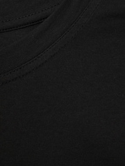 Reiss Black Morgan Cotton Capped Sleeve T-Shirt - Image 6 of 6