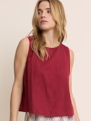 Nobodys Child Red Tulip Wrap Detail Tank Top - Image 1 of 5
