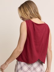 Nobodys Child Red Tulip Wrap Detail Tank Top - Image 2 of 5