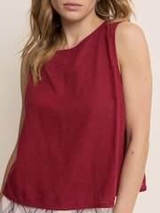 Nobodys Child Red Tulip Wrap Detail Tank Top - Image 4 of 5