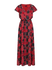 HotSquash Pink Chiffon Wrap Top Maxi Dress - Image 3 of 3