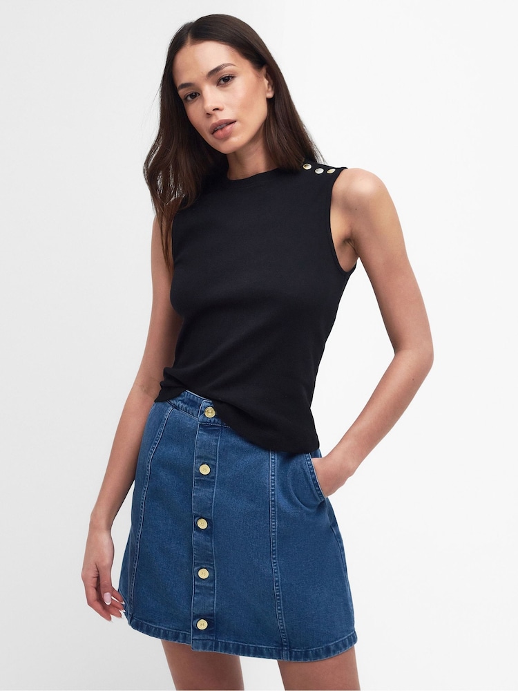 Barbour® International Hadfield Stretch Cotton Rib Tank Top - Image 1 of 7