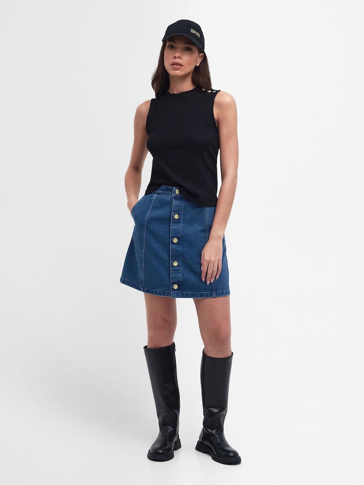 Barbour® International Hadfield Stretch Cotton Rib Tank Top - Image 2 of 7