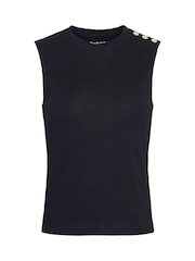 Barbour® International Hadfield Stretch Cotton Rib Tank Top - Image 7 of 7