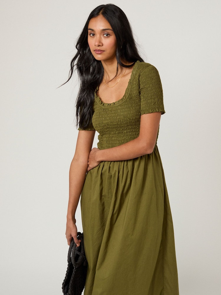 Nobodys Child Green Zita Midi Dress - Image 5 of 5