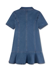 Levi's® Blue Short Sleeve Tiered Dress - Image 2 of 4
