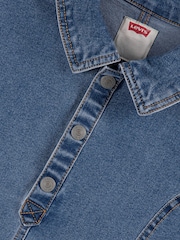 Levi's® Blue Short Sleeve Tiered Dress - Image 3 of 4