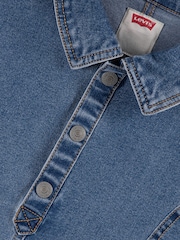 Levi's® Blue Short Sleeve Tiered Dress - Image 4 of 4