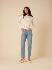 Nobodys Child White Erin Pointelle Cardigan - Image 1 of 5