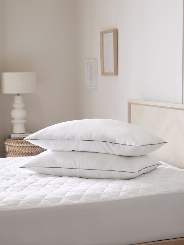 Set of 2 Sleep In Silk Soft 100% Cotton Pillows - Image 1 of 3
