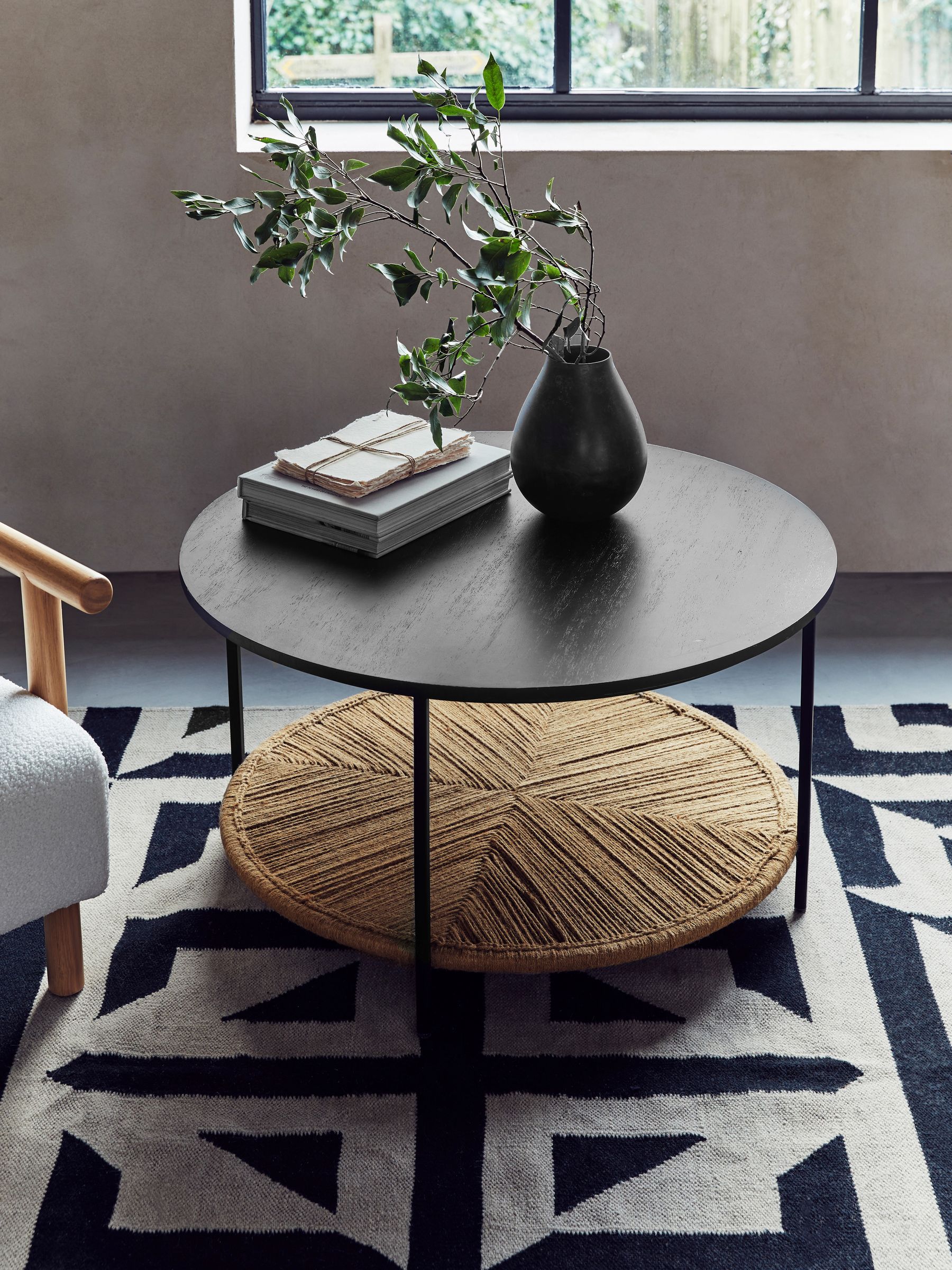 Jute coffee table discount