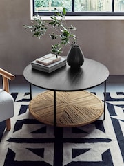 French Connection Metal and Jute Tatami Coffee Table - Image 1 of 5