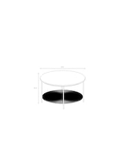 French Connection Metal and Jute Tatami Coffee Table - Image 2 of 5
