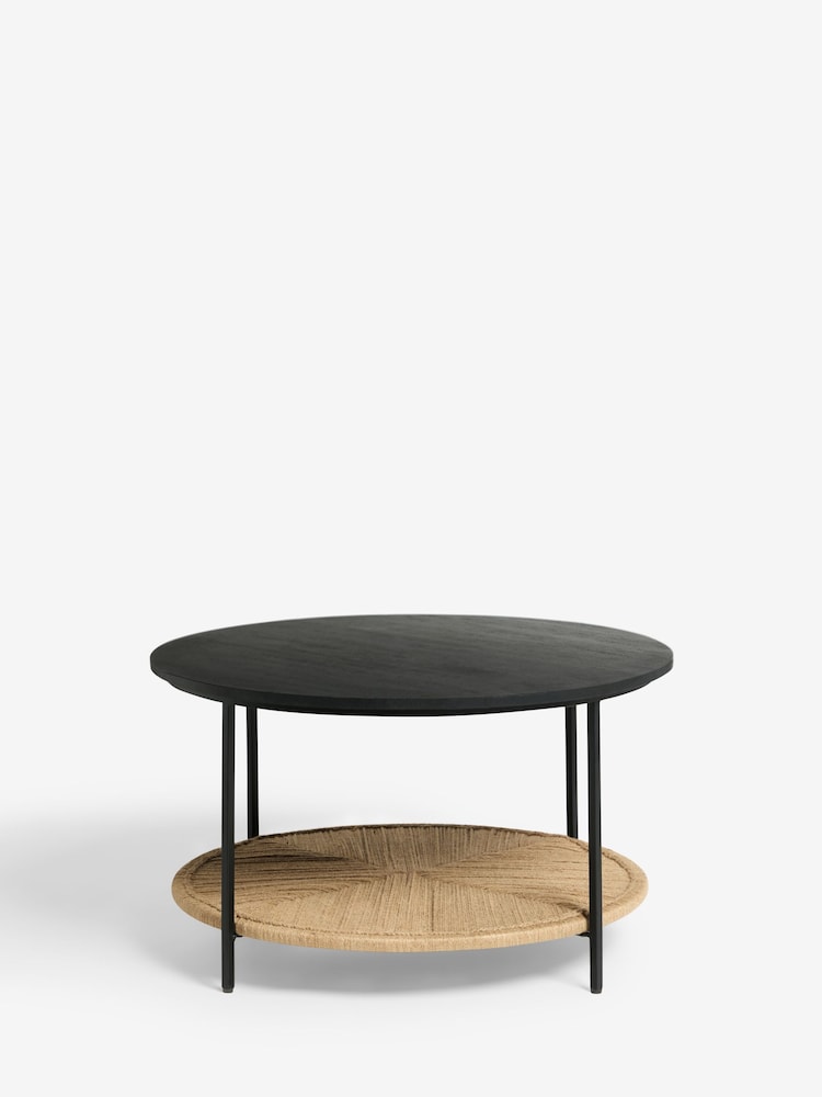 French Connection Metal and Jute Tatami Coffee Table - Image 5 of 5