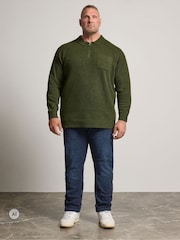 Πλεκτό πουλόβερ με φερμουάρ BadRhino Big & Tall - Εικόνα 2 από 6